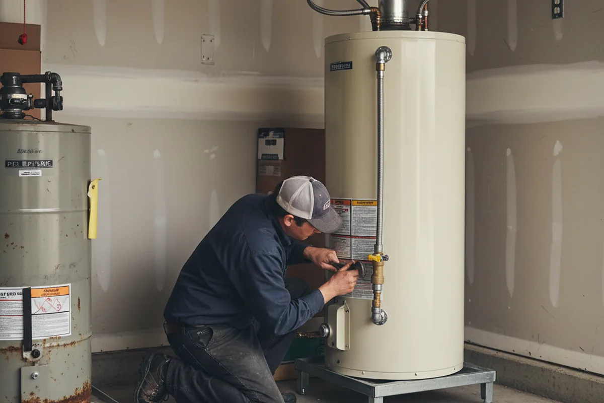 Water heater and shutoff valve replacement in League City
